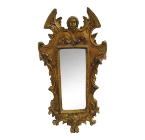 Italian Rococo Gilt Distressed Wall Mirror