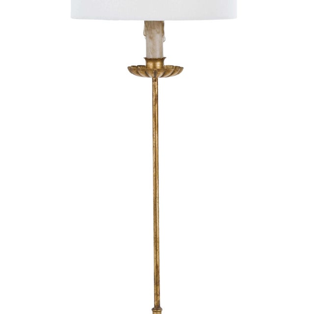 Regina Andrew Clove Stem Buffet Table Lamp With Natural Linen Shade For Sale - Image 4 of 5