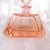 1970s Peach Cut Crystal Perfume Bottle With Matching Stopper For Sale - Image 5 of 5