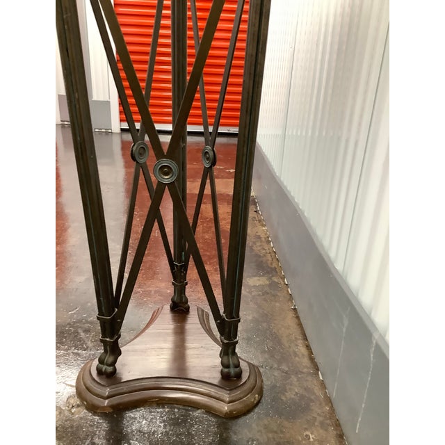 Mid 19th Century Regency Style Mahogany Pedestal Plant Stand With Bronze or Brass Beaded Trim For Sale In New York - Image 6 of 10