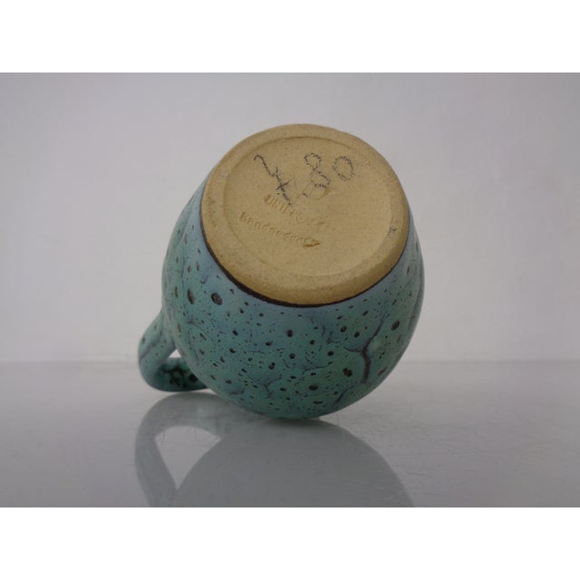 Turquoise Studio Ceramic Vase by Kerstin and Ralf Unterstab for Kunsttöpferei Unterstab, East Germany, 1960s For Sale - Image 17 of 18