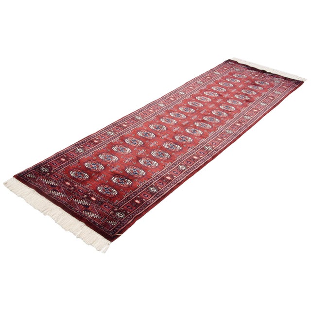 Indian Vintage Fine Bokhara Rug Runner - 2'6" X 8'2" For Sale - Image 3 of 9