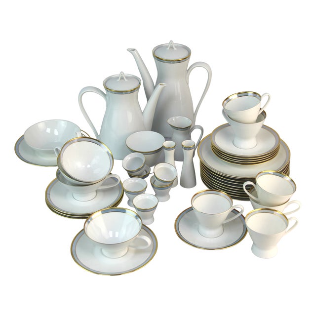 Porcelain Coffee Service from Rosenthal, 1950s, Set of 43 For Sale