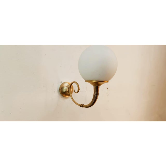 Brass Wall Light with Glass Sphere For Sale - Image 16 of 18