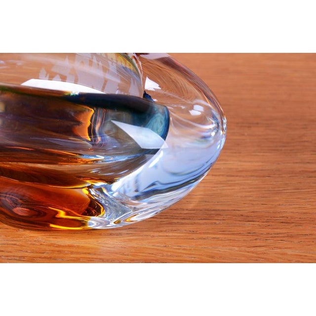 Mid-Century Czech Glass Vase with Ashtray by Josef Rozínek, 1950s For Sale - Image 11 of 13