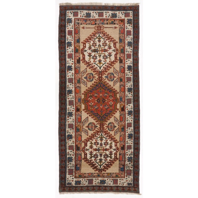 1920s Antique Handmade Persian Runner Rug For Sale - Image 5 of 5