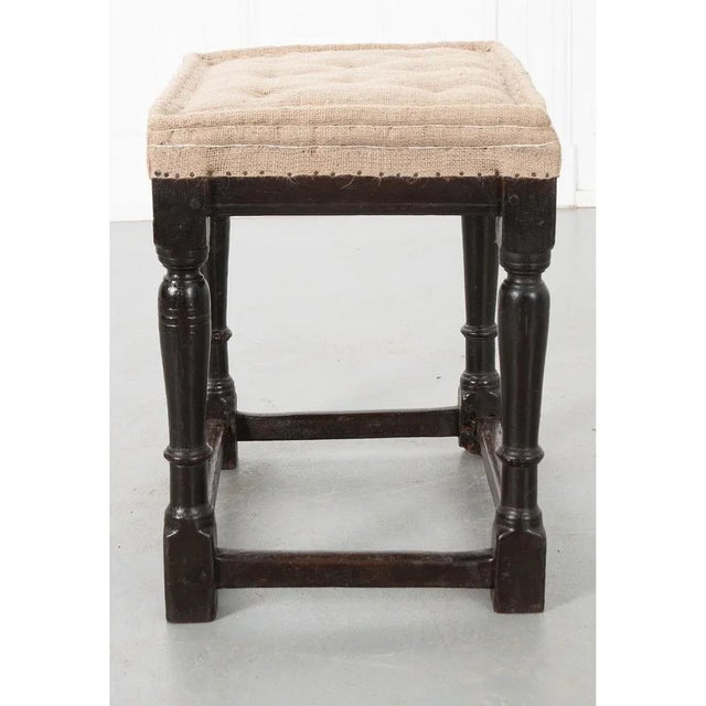 English 18th Century Stool Painted Black | Chairish