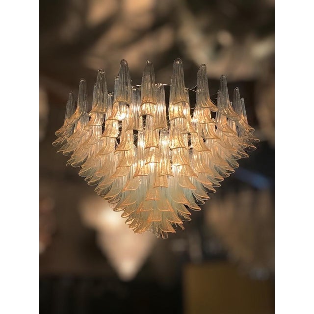 21st Century Opaline Murano Selle Chandelier by Fabio LTD For Sale - Image 6 of 6
