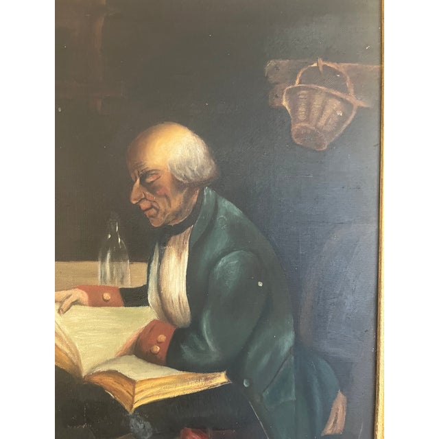American American Primitave School Oil Painting on Canvas, 19th Century For Sale - Image 3 of 12
