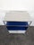 Paint Gentian Blue and White Cabinet with Drop-Down Door on Casters from USM Haller For Sale - Image 7 of 10