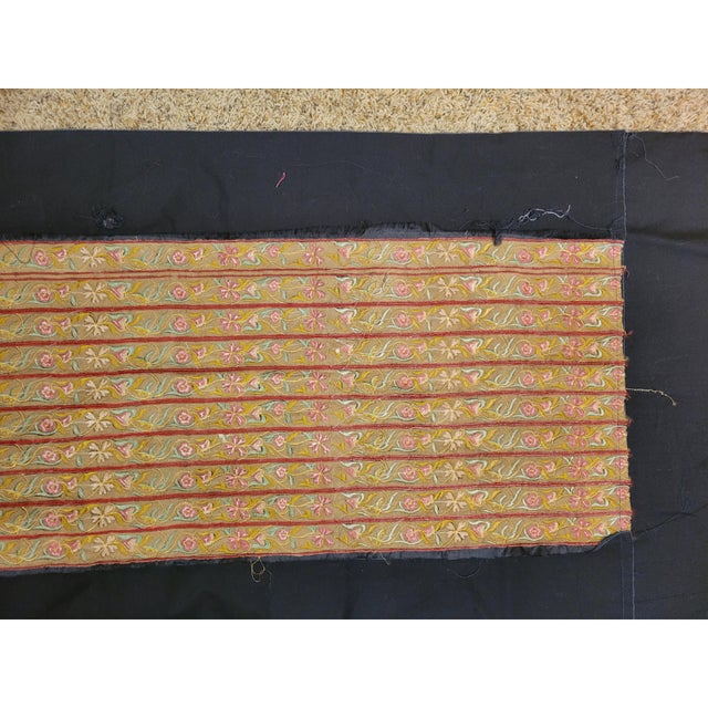 1920s Vintage Tibetan Hand Embroidered Silk Textile For Sale - Image 5 of 5