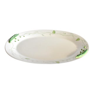 Vintage Trompe l'Oeil Peas Platter For Sale