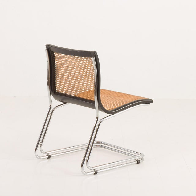 Italian Cantilever Chair with Vienna Straw, 1970s For Sale - Image 10 of 17