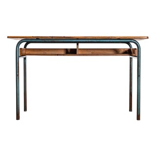 Mid-Century French Double School Desk or Console Table from Mullca, 1960s For Sale