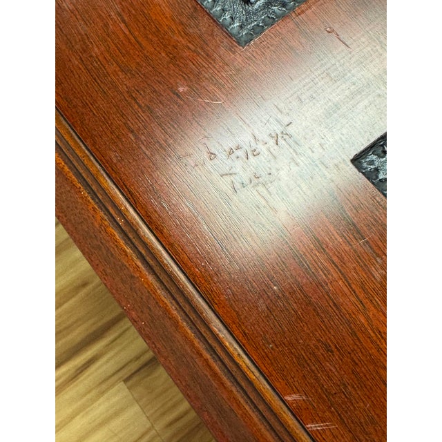 Vintage Kimball Leather Top Solid Wood Executive Desk For Sale - Image 18 of 18