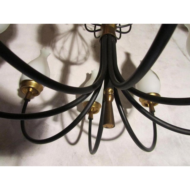 Black Vintage Chandeliers by Angelo Lelii for Arredoluce, Italy, 1950, Set of 2 For Sale - Image 8 of 18