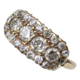 18 Kt and Old Mine Diamonds Ring Size 4.5 For Sale