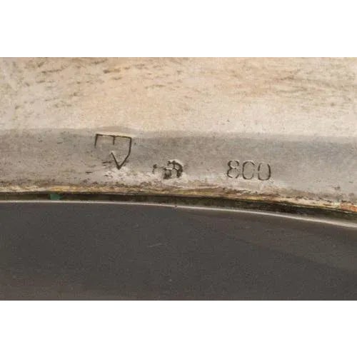 Crystal Vase with Silver Finish For Sale - Image 3 of 4