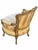 Louis XV–Style Gold Tufted Armchair With Coordinating Damask Fringed Footstool For Sale - Image 13 of 13