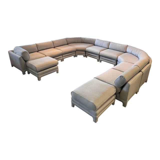 1960s Milo Baughman Thayer Coggin Style Directional U Shaped Sectional For Sale