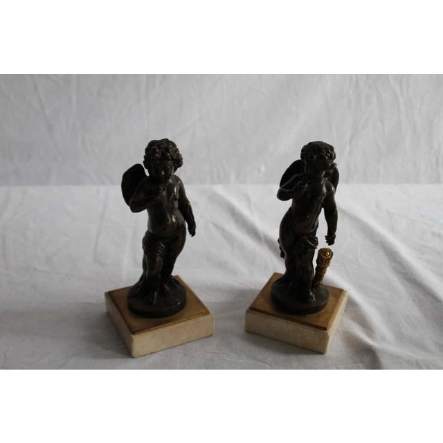 19th Century French Bronze Cherubs, Set of 2 For Sale - Image 3 of 5