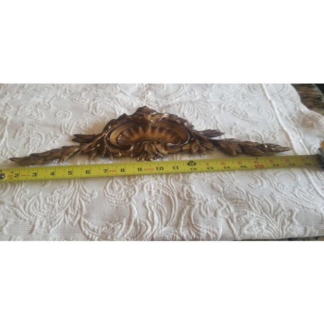 Metal Antique French Bronze Ormolu Pediment For Sale - Image 7 of 8