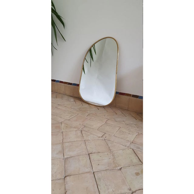 Early 21st Century Handmade Brass Mirror From Marrakech For Sale - Image 4 of 7