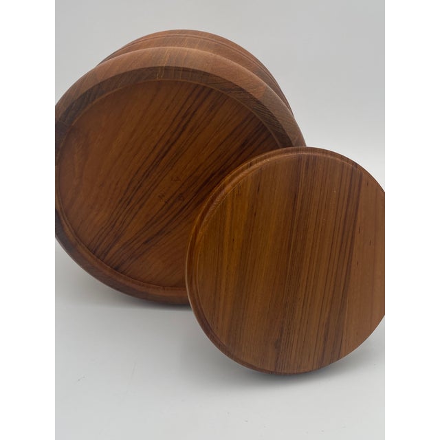 Vintage Danish Nissen Teak Ice Bucket For Sale In San Francisco - Image 6 of 11