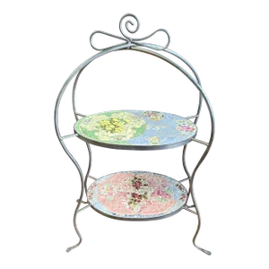 Vintage Two-Tier Tea Stand by Mosaicwares
