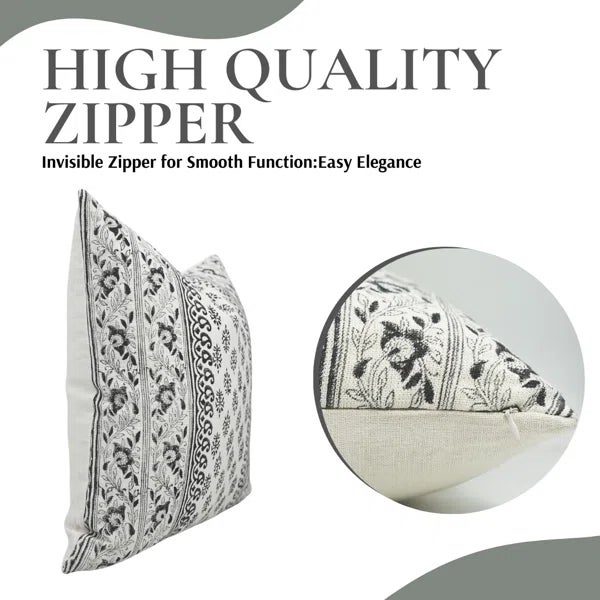 Farmhouse Fabdivine Premium Linen Cushion Cover 16x16 Inch Vibrant Floral Patterns- Flower Buta For Sale - Image 3 of 5