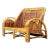 Vintage Coastal 1950s Pencil Reed Loveseat For Sale