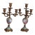 Antique French Sevres Porcelain Candelabras Gilt Bronze Ormolu 12 In. For Sale