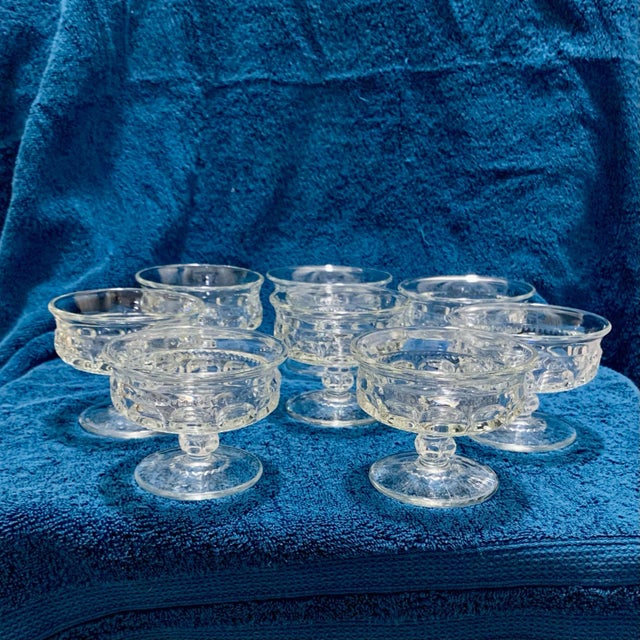 Glass Art Deco Sherbets- Set of 8 For Sale - Image 7 of 7