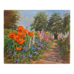 'The Garden at Knudsminde Farm' by Grand Duchess Olga Alexandrovna, Tsar Nicholas Ii, Queen Elizabeth Ii, Russian Royal Family