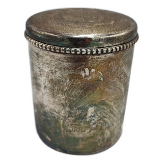 Art Nouveau Brass Plated Container, Heraldic, 1890s For Sale