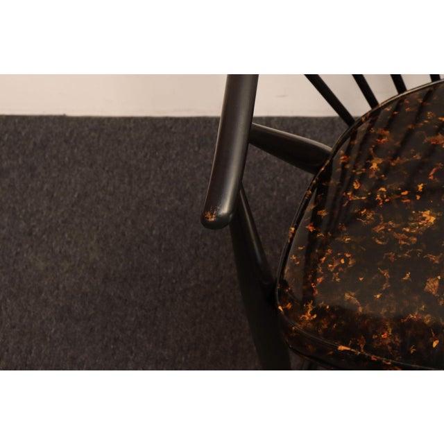 Vintage Pair Swedish Ebonized Beechwood Sunfeather Lounge Chairs by Sonna Rosen For Sale - Image 13 of 18