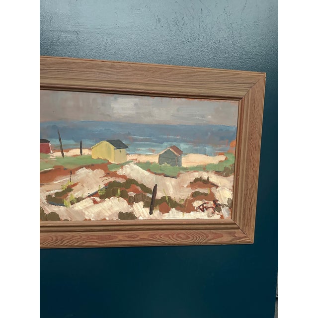 Frans Lundberg, Coastal Village, 1950s, Oil on Panel, Framed For Sale - Image 8 of 18