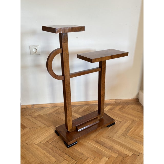 Bauhaus Vintage Art Deco Plant Stands, 1930s, Set of 2 For Sale - Image 3 of 14