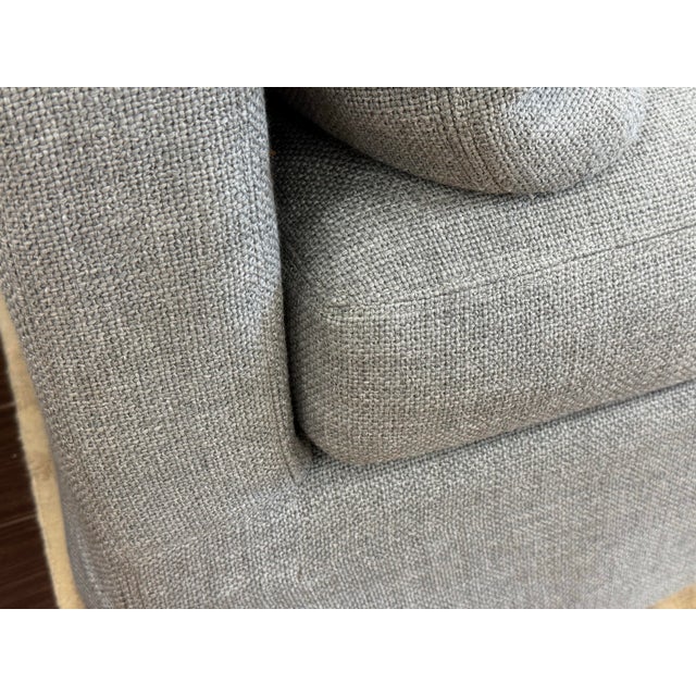 Restoration Hardware Restoration Hardware Ten Foot Belgian Arm Sofa Custom Italian Melange Slipcover For Sale - Image 4 of 12