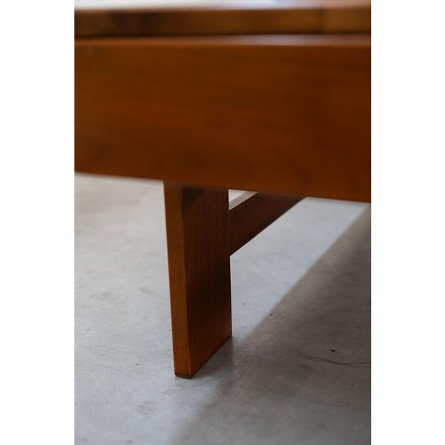 Brown Coffee Table in Walnut by Giovanni Michelucci, 1970s For Sale - Image 8 of 18