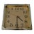 1980's Art Deco Brass Reverse Wall Clock For Sale