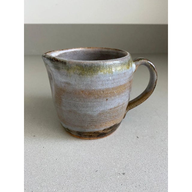 Mid-Century Modern Vintage Ceramic Pottery Creamer For Sale - Image 3 of 9