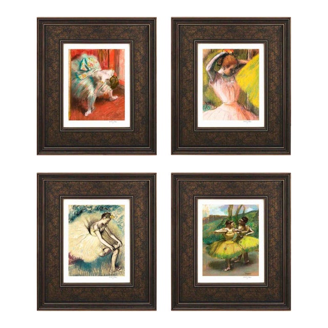 Edgar Degas Set of 4 Exquisite Danseuses Framed For Sale