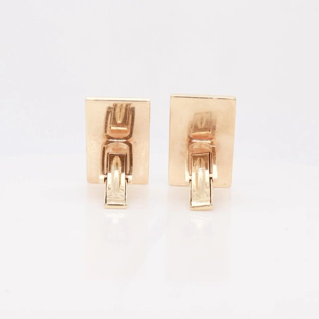 Mid 20th Century Pair of Mid-Century Modern 14k Gold & Garnet Spider Cufflinks For Sale - Image 5 of 10