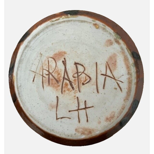 Circa 1955 Liisa Hallamaa Mid-Century Modern Abstract Polychrome Glazed Stoneware Vase or Candle Holder For Sale - Image 9 of 9