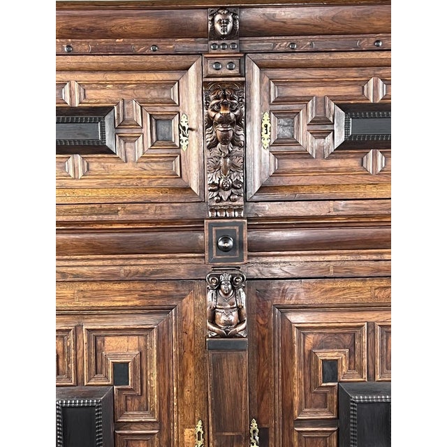 Wood Antique Late 18th Century Renaissance Style Carved Wooden Buffet For Sale - Image 7 of 12