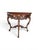 Wood Pair of Antique Rococo Revival Carved Walnut Burl Veneer Half Round Moon Tables For Sale - Image 7 of 12