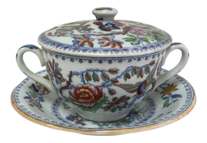Antique Polychrome Caudle Cup