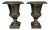 Pair of English Regency Silvered Cast Iron Egg-and-Dart Urns, Early 19th Century For Sale
