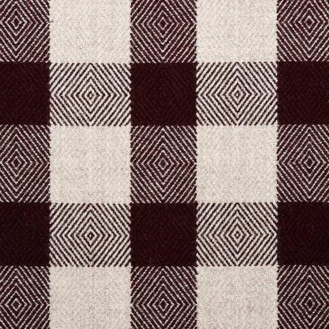 American Sample - Schumacher Galt Wool Check Fabric in Plum For Sale - Image 3 of 4